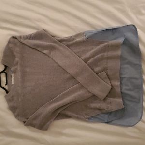 Treasure & Bond Sweater, Gray/Jean, size small